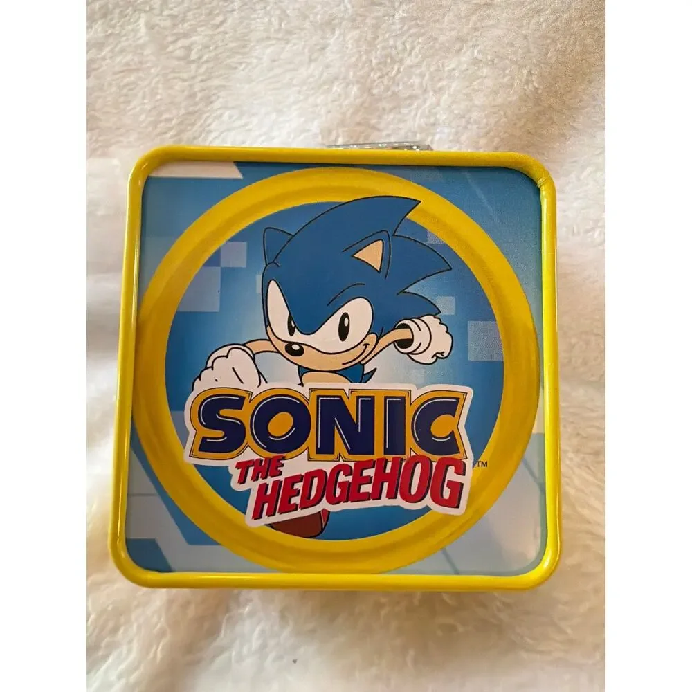 SEGA Sonic The Hedgehog Kids Wrist Watch Lighted Blue Band w/ Tin Accutime NEW